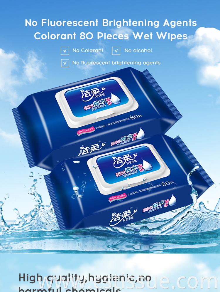 No Colorant Ro Pure Wate Wet Wipes